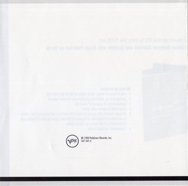 Lionel Hampton Featuring Oscar Peterson : Just One Of Those Things (CD, Comp)