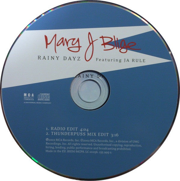 Mary J. Blige Featuring Ja Rule : Rainy Dayz (CD, Single)
