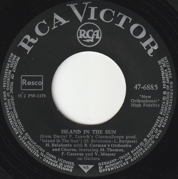Harry Belafonte : Cocoanut Woman / Island In The Sun (7", Single, RE)