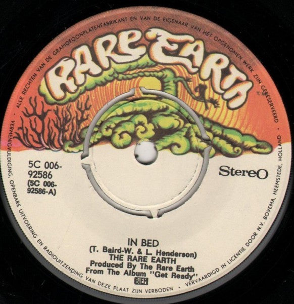 Rare Earth : In Bed (7", Single, Red)