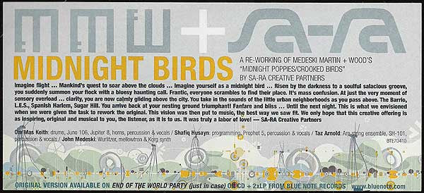 Medeski Martin & Wood + Sa-Ra Creative Partners : Midnight Birds (12")