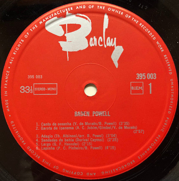 Baden Powell : Baden Powell (LP, Comp)