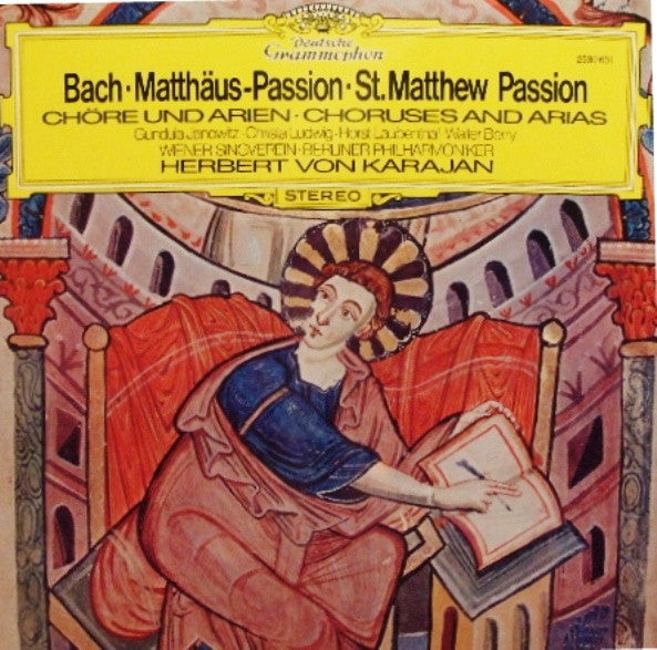 Johann Sebastian Bach / Wiener Singverein / Berliner Philharmoniker / Herbert Von Karajan : Chöre Und Arien Aus Der Matthäus-Passion (LP, Album)
