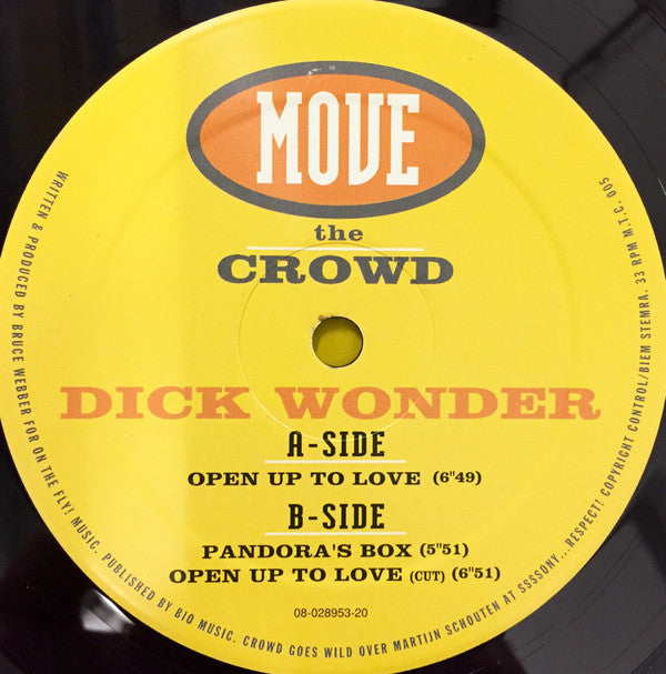 Dick Wonder : Pandora's Box / Open Up To Love (12")