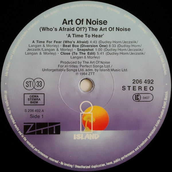 The Art Of Noise : (Who's Afraid Of?) The Art Of Noise! (LP, Album)