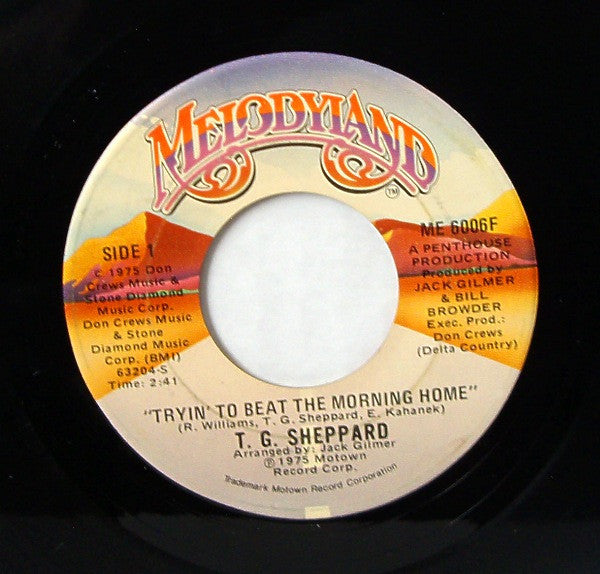 T.G. Sheppard : Tryin' To Beat The Morning Home / I'll Be Satisfied   (7", Single)