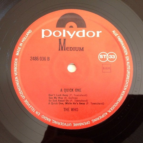 The Who : A Quick One (LP, Album, RE)