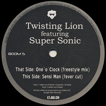 Twisting Lion Featuring Super Sonic (2) : One 'O' Clock (Freestyle Mix) / Sensi Man (Fever Cut) (12", Maxi)