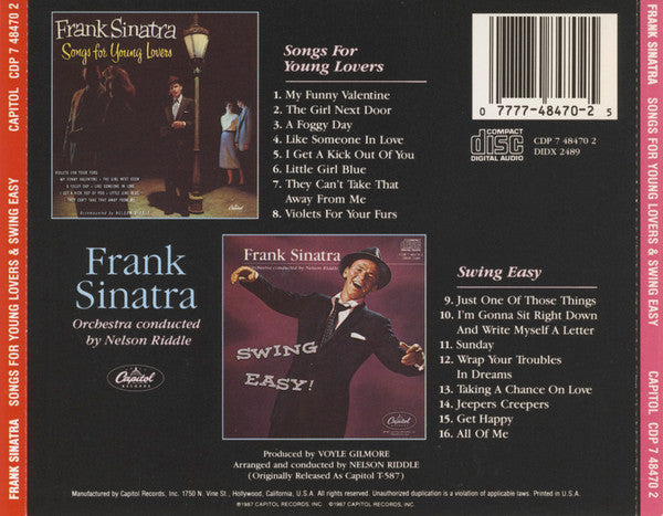 Frank Sinatra : Songs For Young Lovers & Swing Easy (CD, Comp, Mono, RM, Cap)