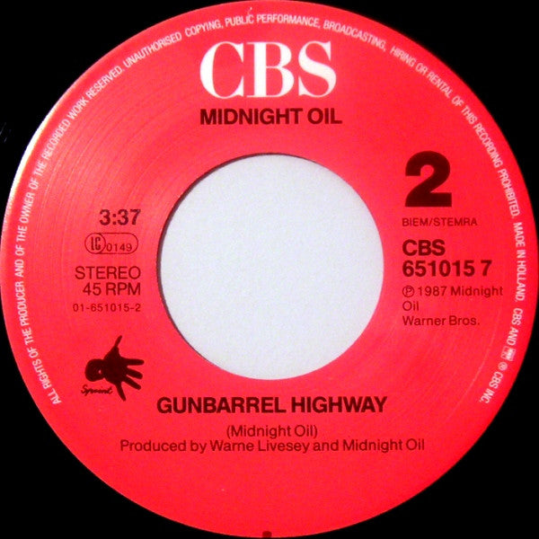 Midnight Oil : Beds Are Burning (7", Single)