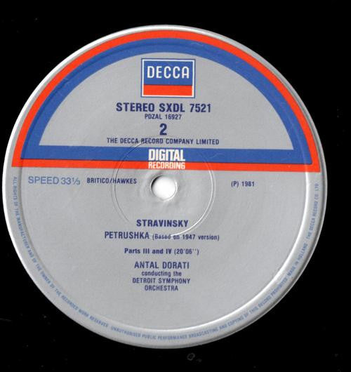 Igor Stravinsky, Detroit Symphony Orchestra / Antal Dorati : Petrushka (LP, Album)
