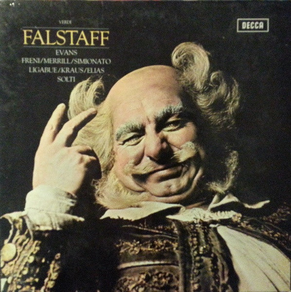 Giuseppe Verdi - Geraint Evans, Mirella Freni, Robert Merrill, Giulietta Simionato, Ilva Ligabue, Alfredo Kraus, Rosalind Elias, Georg Solti : Falstaff (3xLP, Album + Box)