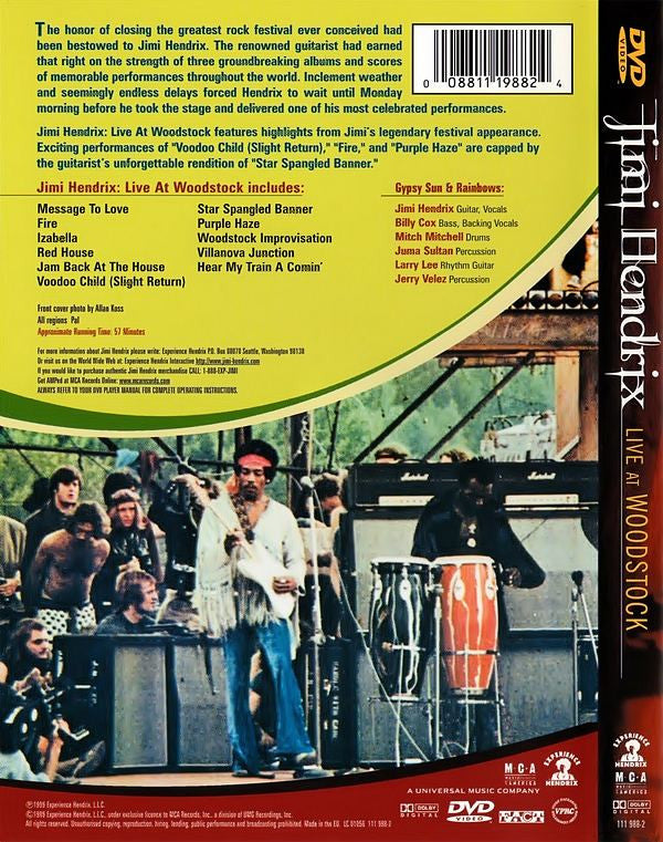 Jimi Hendrix : Live At Woodstock (DVD-V)