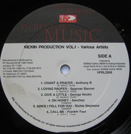 Various : Kickin' Production #1 (LP, Comp)