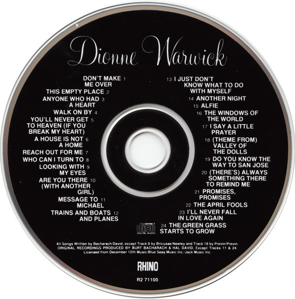 Dionne Warwick : The Dionne Warwick Collection - Her All-Time Greatest Hits (CD, Comp)
