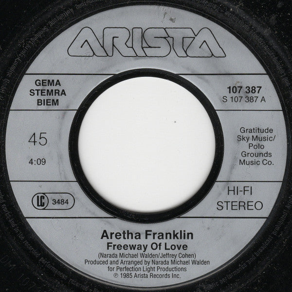 Aretha Franklin : Freeway Of Love (7", Single)