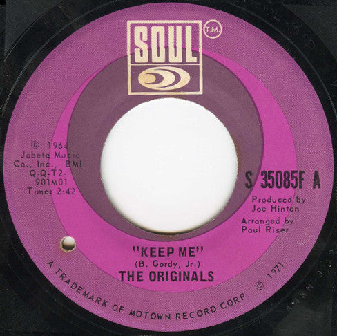 The Originals : Keep Me (7", Single)