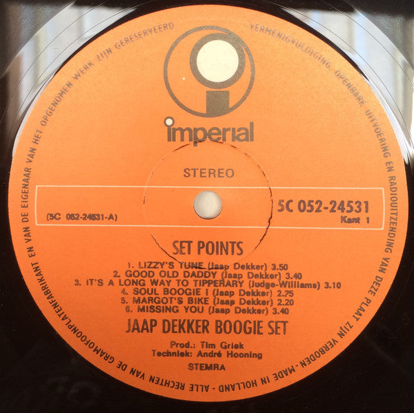 Jaap Dekker Boogie Set : Set Points (LP, Album)