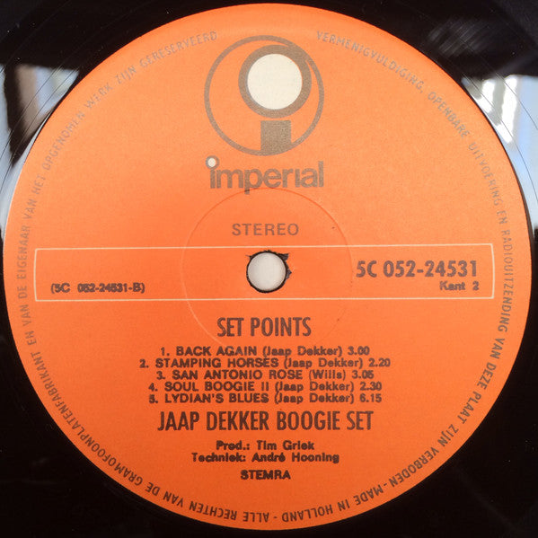 Jaap Dekker Boogie Set : Set Points (LP, Album)