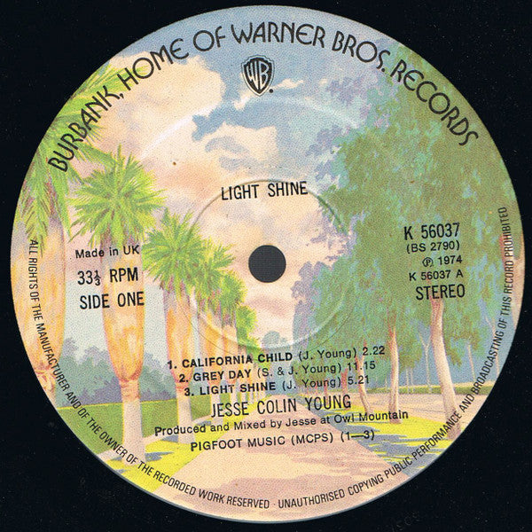 Jesse Colin Young : Light Shine (LP, Album)