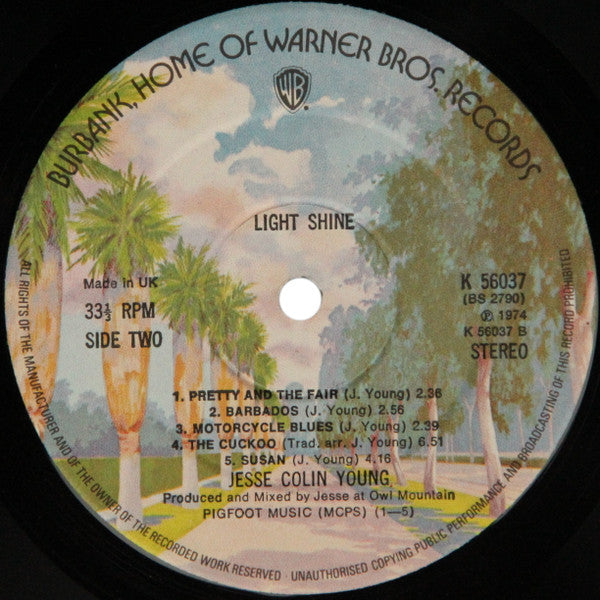 Jesse Colin Young : Light Shine (LP, Album)