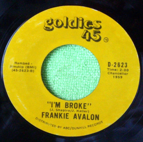 Frankie Avalon : Venus / I'm Broke (7", Single)