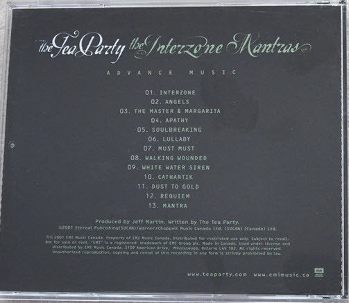 The Tea Party : The Interzone Mantras (CD, Album, Promo)