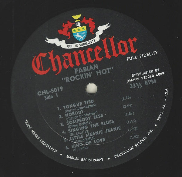 Fabian (6) : Rockin' Hot (LP, Album, Mono)