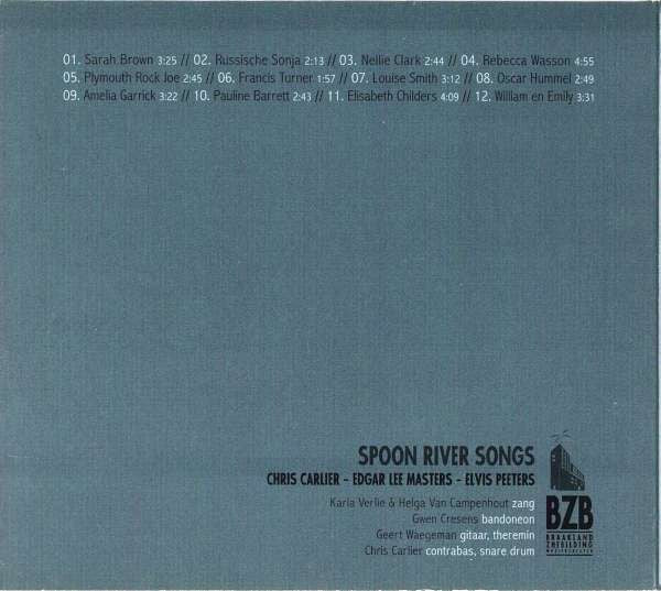 Chris Carlier & Braakland/ZheBilding : Spoon River Songs (CD)