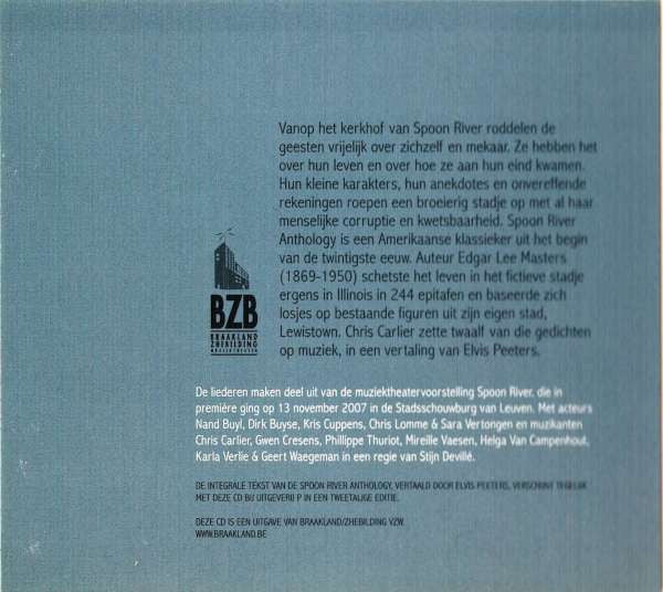 Chris Carlier & Braakland/ZheBilding : Spoon River Songs (CD)