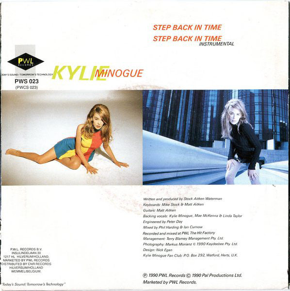 Kylie Minogue : Step Back In Time (7", Single)