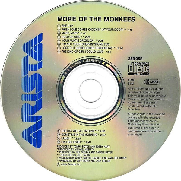The Monkees : More Of The Monkees (CD, Album, RE, RM)
