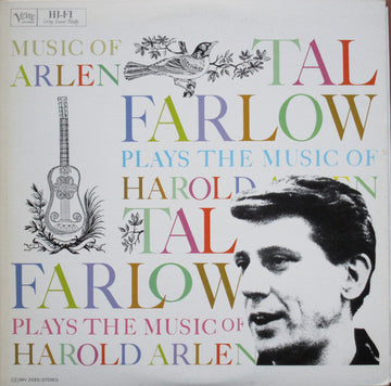 Tal Farlow : Tal Farlow Plays The Music Of Harold Arlen (LP, RE)