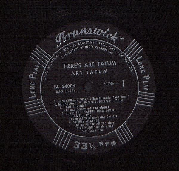 Art Tatum : Here's Art Tatum (LP, Album, Mono)