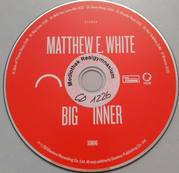 Matthew E. White : Big Inner (CD, Album, Gat)