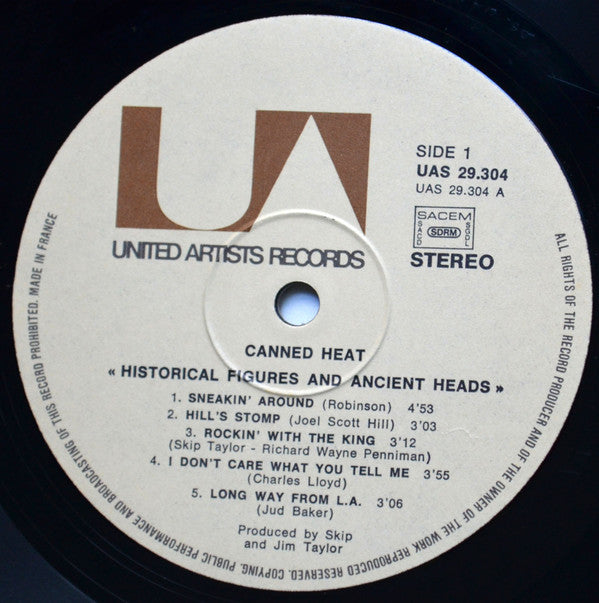 Canned Heat : Historical Figures And Ancient Heads (LP, Album, Ver)