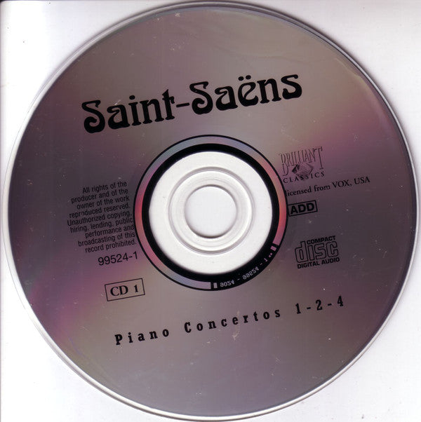 Camille Saint-Saëns : The Complete 5 Piano Concertos (3xCD, Comp)