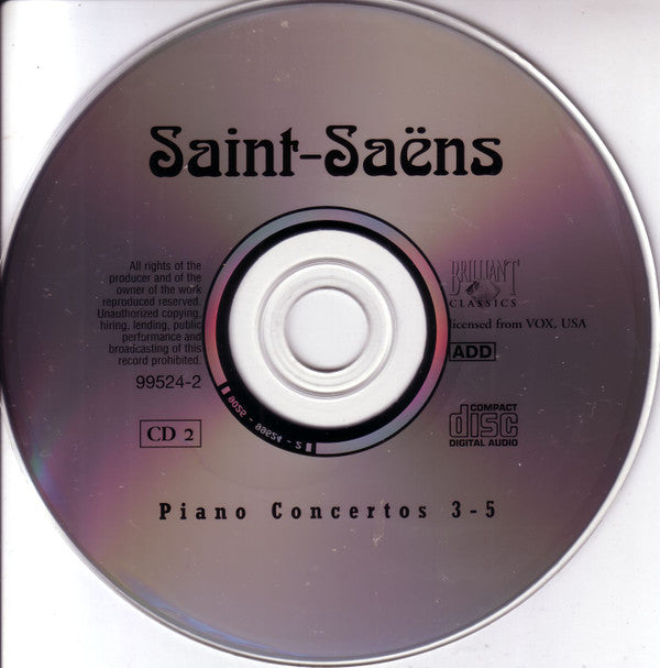 Camille Saint-Saëns : The Complete 5 Piano Concertos (3xCD, Comp)