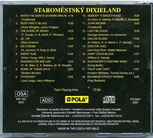 Staroměstský Dixieland : Staroměstský Dixieland Praha (CD, Album)