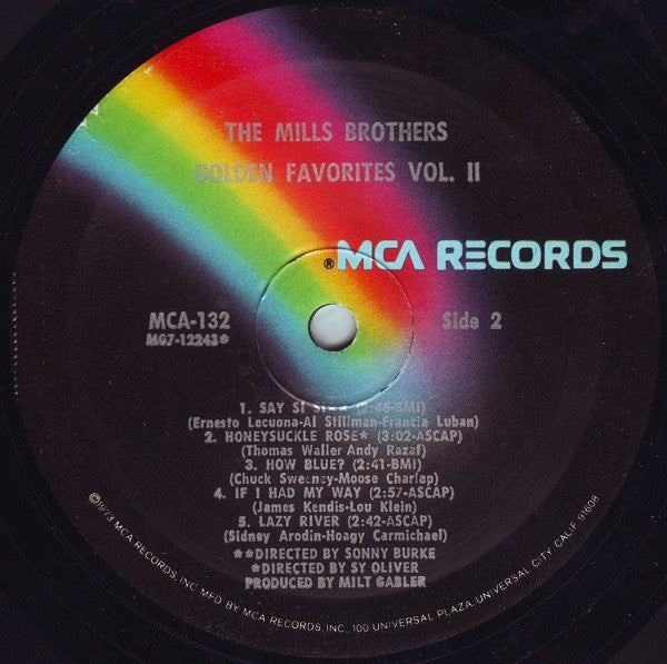 The Mills Brothers : Golden Favorites Vol. 2 (LP, Comp, RE)