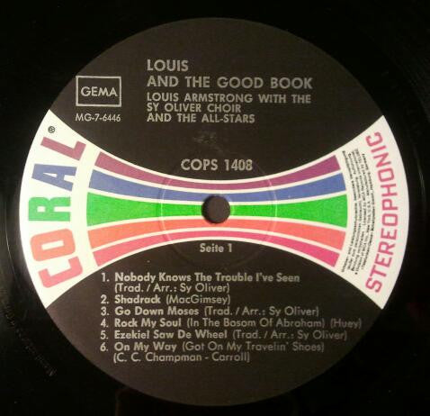 Louis Armstrong And His All-Stars With The Sy Oliver Choir : Louis And The Good Book (LP, Album)