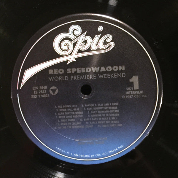 REO Speedwagon : Life As We Know It - World Premiere Weekend (2xLP, Promo)