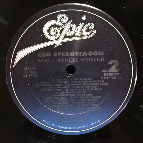 REO Speedwagon : Life As We Know It - World Premiere Weekend (2xLP, Promo)