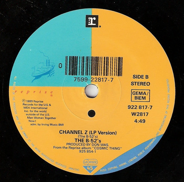 The B-52's : Love Shack (7", Single, Sol)