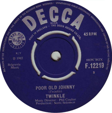 Twinkle (3) : Poor Old Johnny / I Need Your Hand In Mine (7")