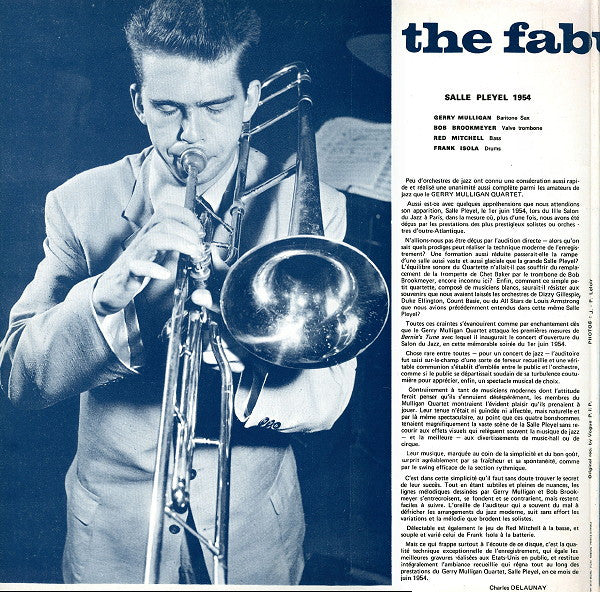 Gerry Mulligan Quartet : The Fabulous Gerry Mulligan Quartet (2xLP, Comp)