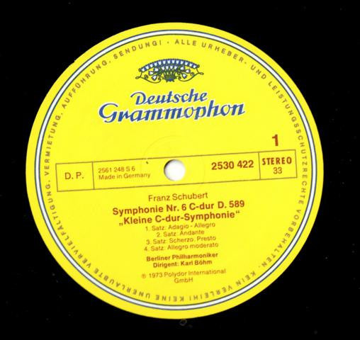 Franz Schubert, Berliner Philharmoniker · Karl Böhm : Symphonie Nr. 6 / Musik Zu »Rosamunde« (LP)