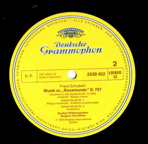 Franz Schubert, Berliner Philharmoniker · Karl Böhm : Symphonie Nr. 6 / Musik Zu »Rosamunde« (LP)