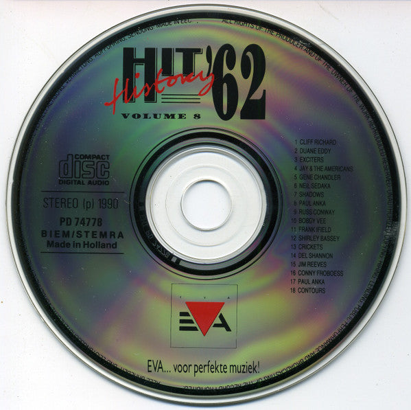Various : Hit History '62 - Volume 8 (CD, Comp)