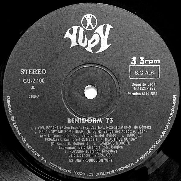 Unknown Artist : Benidorm 73  (LP, Comp)